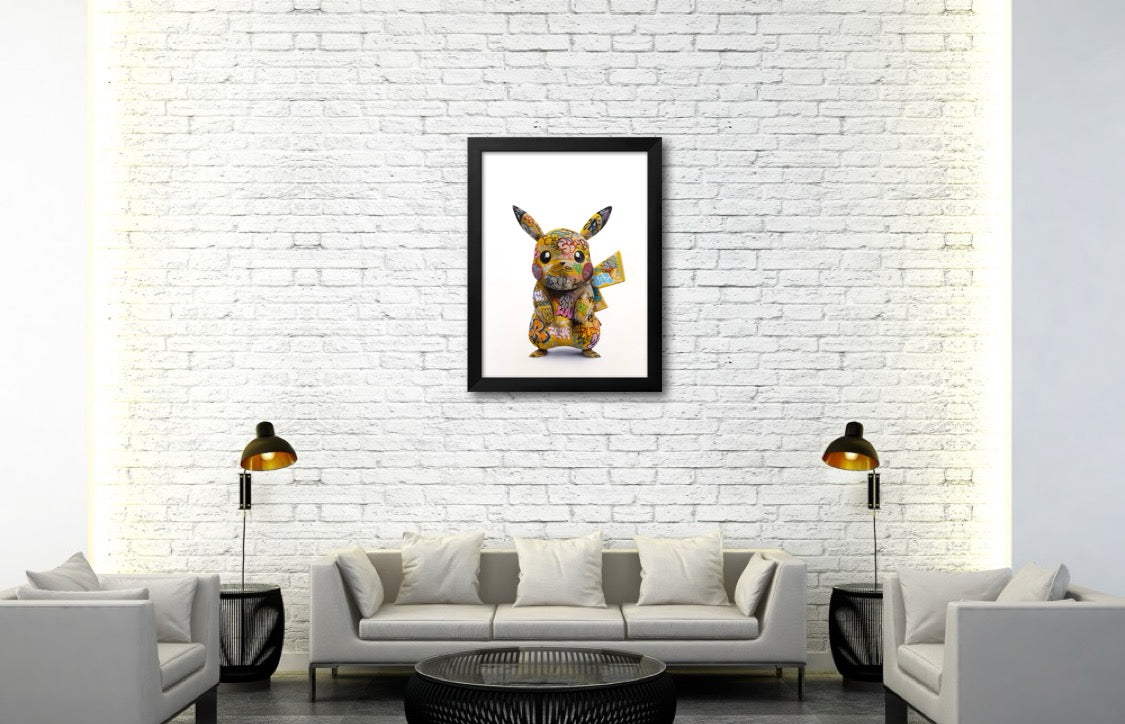Affiche street art Pikachu Onemizer décoration salon mur