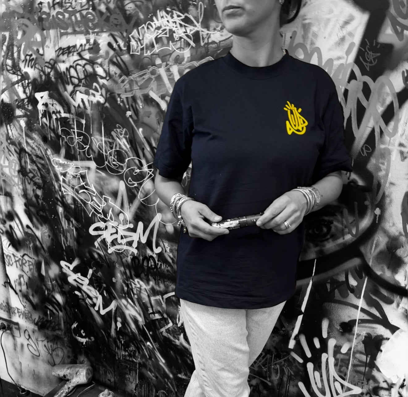 T-shirt "Moonlight". Coupe oversize, unisexe. Coton biologique 240g/m2