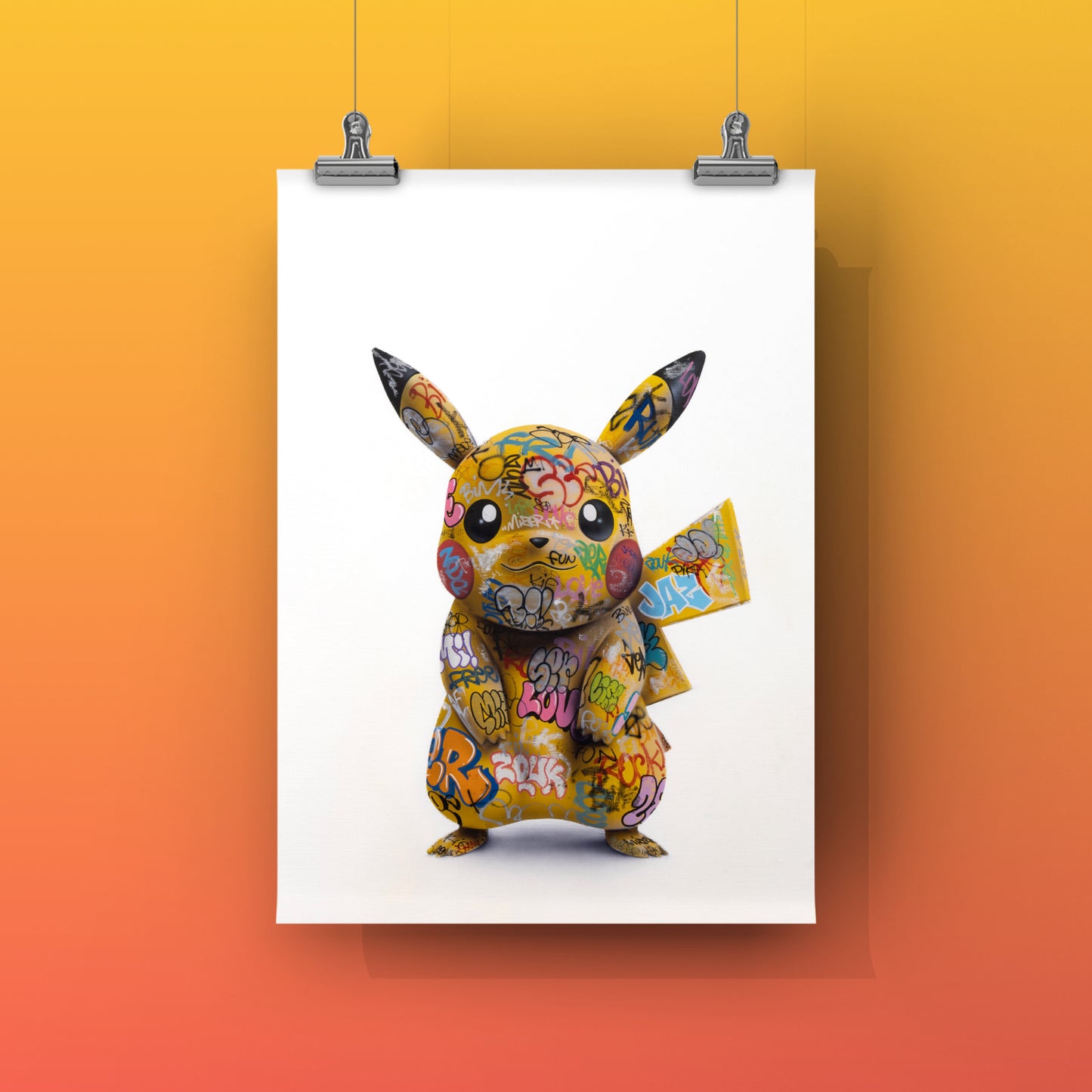 Affiche Pikachu street art Ça Pik Pik Onemizer format 50x70