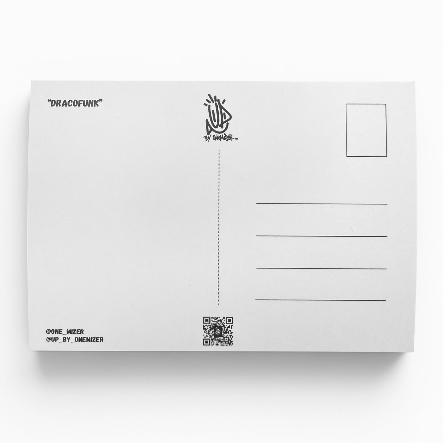 Carte postale verso format postal UP by Onemizer Dracofunk