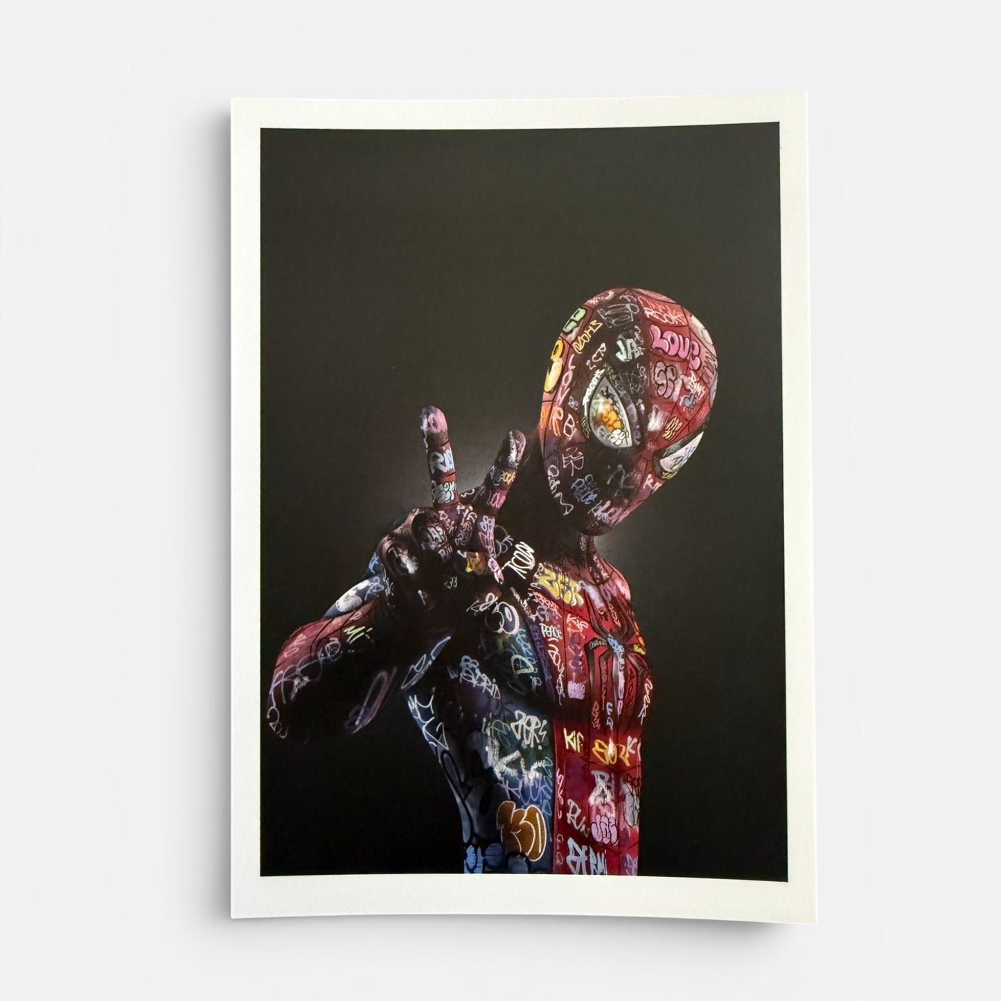 Carte postale street art Spiderman graffiti From NYC with Peace Onemizer