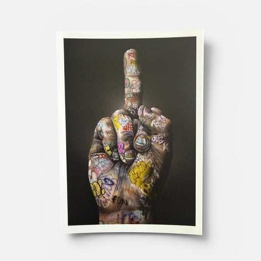 Carte postale street art majeur graffiti Fuck (w)All Onemizer