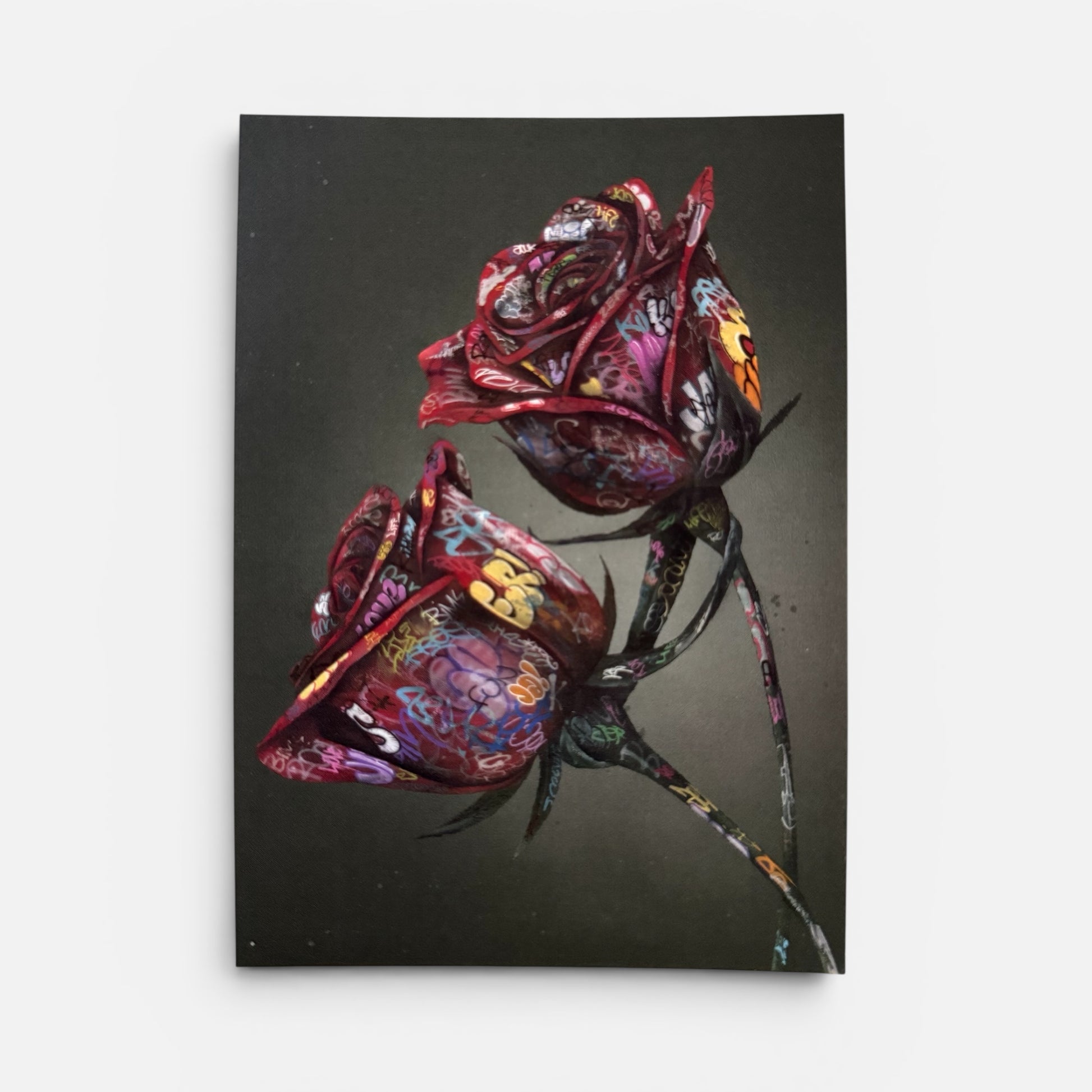Carte postale street art roses graffiti La Vie en Rose Onemizer