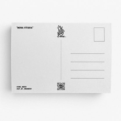 Carte postale verso format postal UP by Onemizer Mona Fitigra