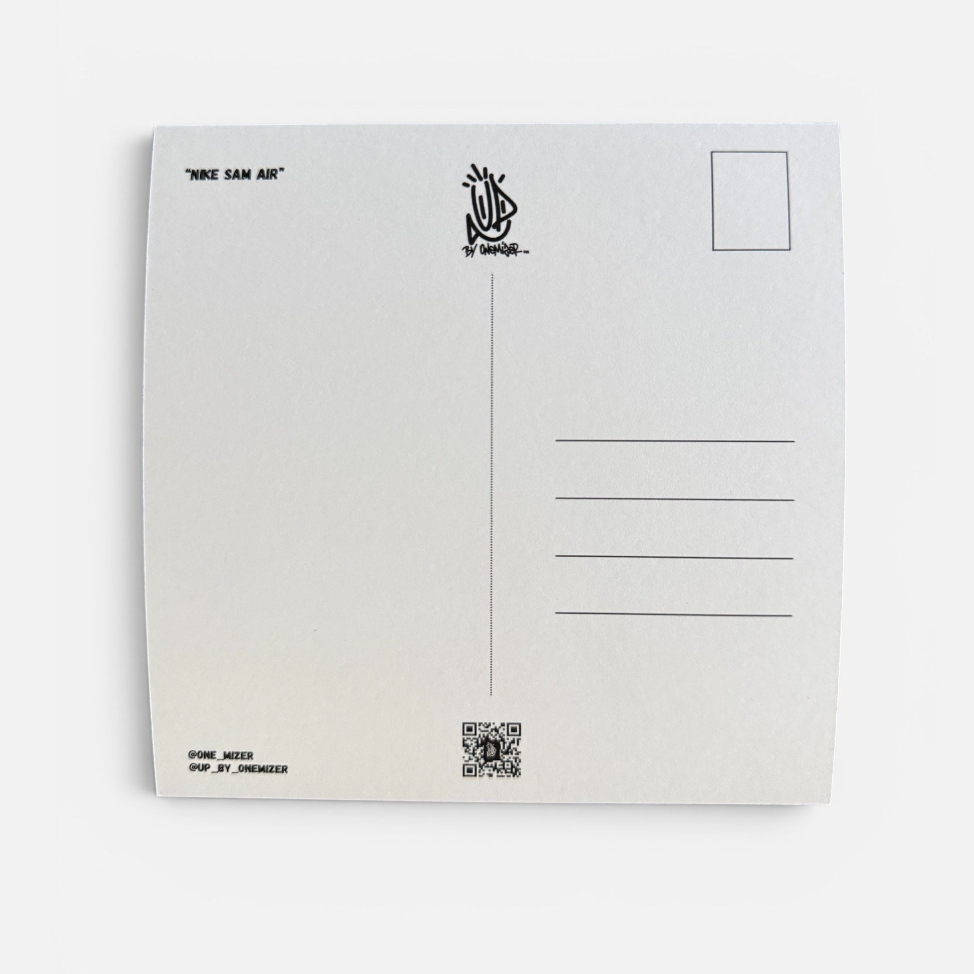 Carte postale verso format postal UP by Onemizer Nike Sam Air