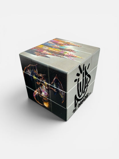 Cube magique street art Onemizer dragon graffiti Pokémon Dracaufeu 