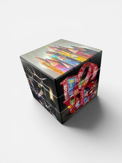 Cube magique Onemizer street art lettrage graffiti coloré Love Indiana