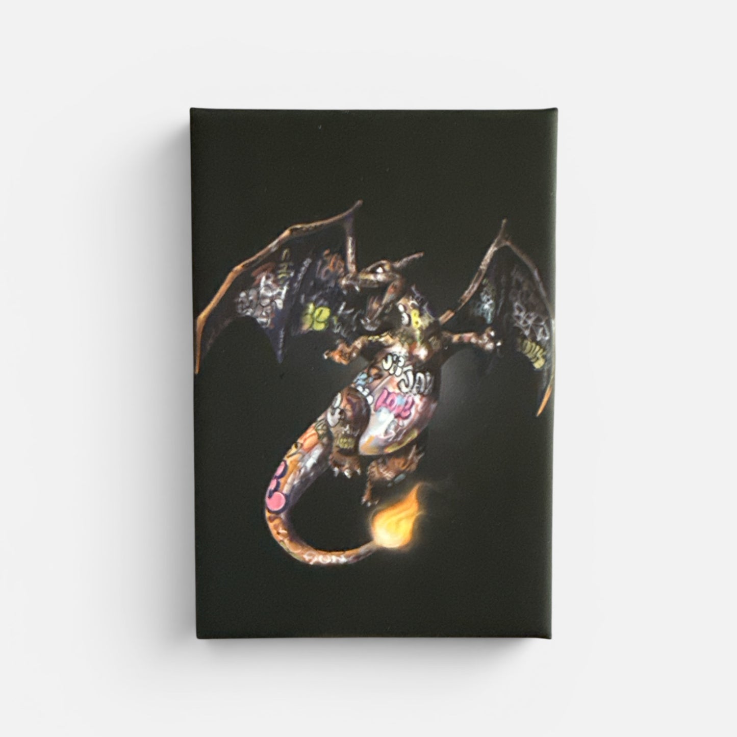 Magnet rigide Dracaufeu graffiti street art Dracofunk Onemizer