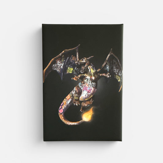Magnet rigide Dracaufeu graffiti street art Dracofunk Onemizer
