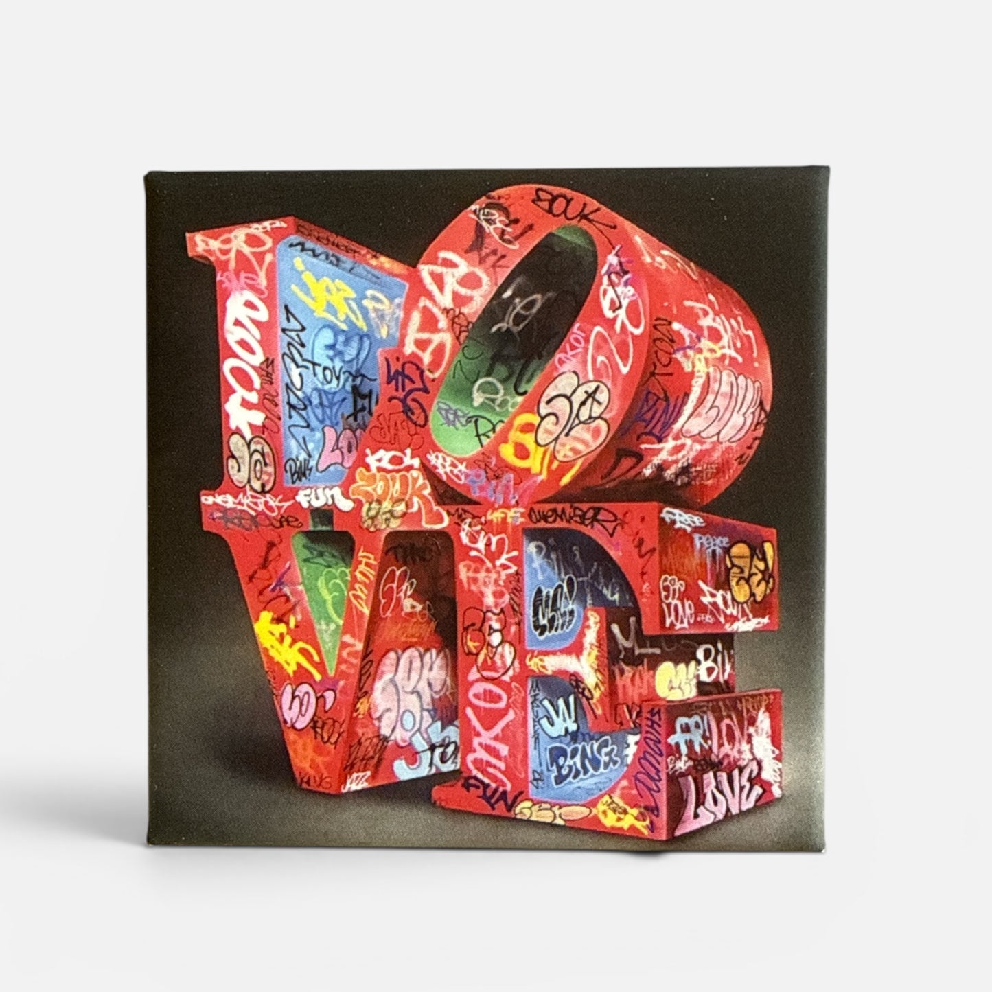 Magnet rigide lettrage Love graffiti street art Love Colors Onemizer