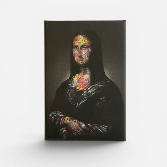 Magnet rigide Joconde graffiti street art Mona Fitigra Onemizer