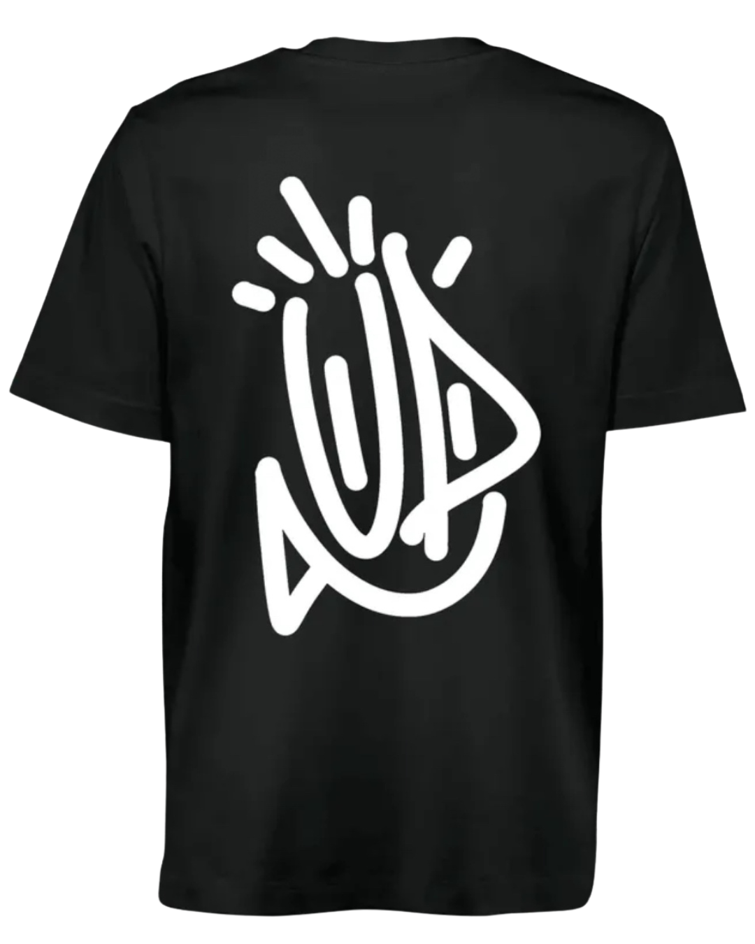 T-shirt noir UP by Onemizer logo 4U dos coton bio oversize