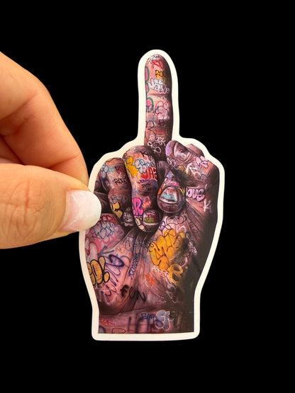 Sticker vinyle majeur graffiti street art Fuck (w)All Onemizer