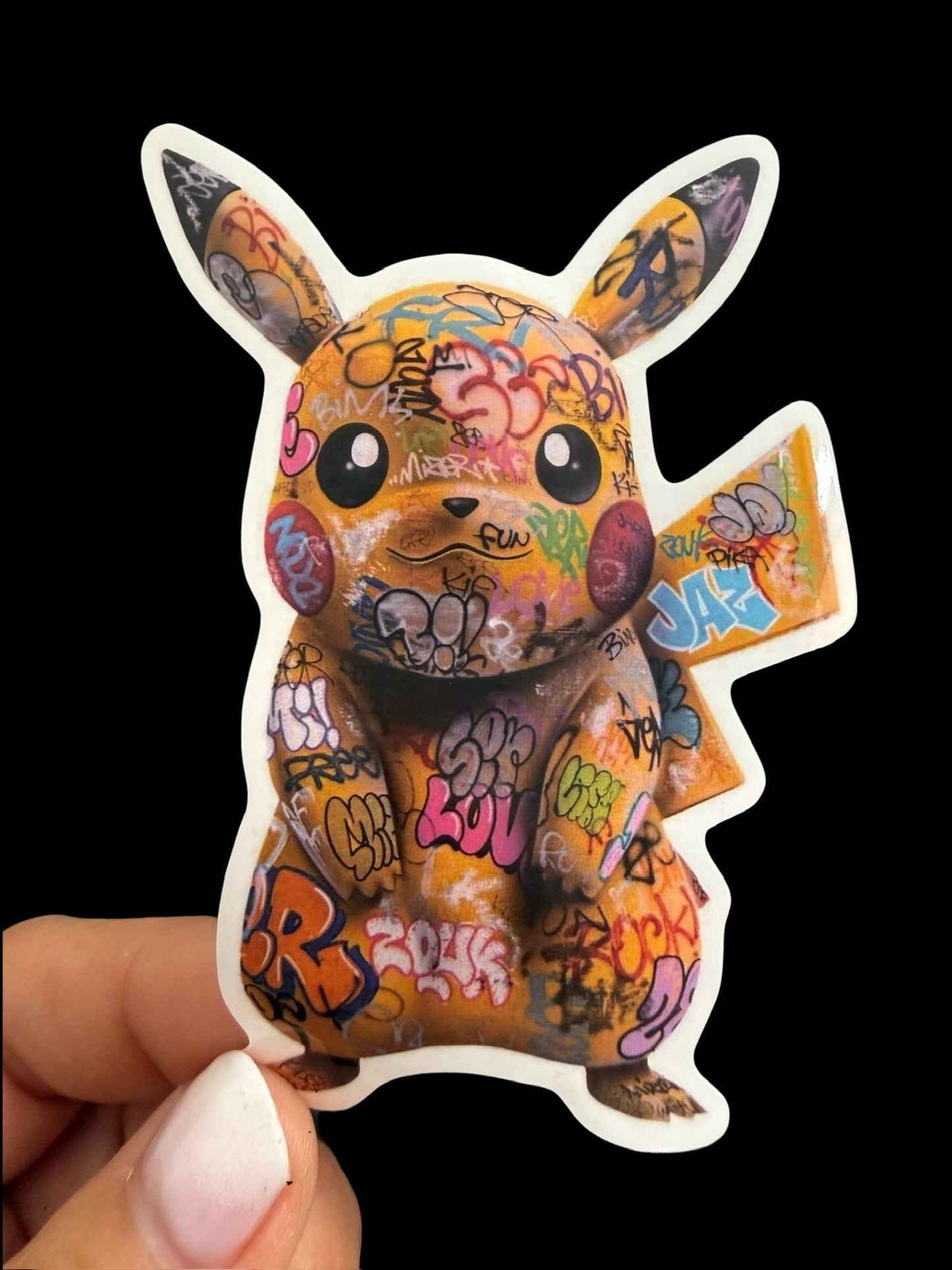 Sticker vinyle Pikachu graffiti street art Ça Pik Pik Onemizer
