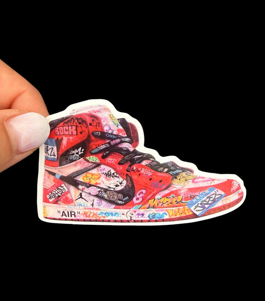 Sticker vinyle sneaker graffiti street art Nike Sam Air Onemizer