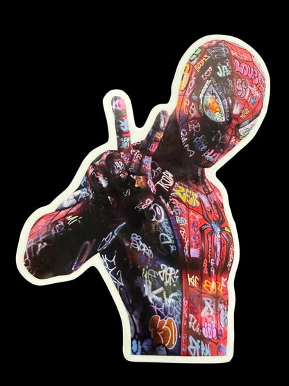 Sticker vinyle brillant Spiderman recouvert de graffitis Onemizer