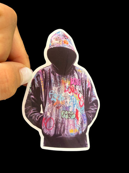 Sticker vinyle personnage capuche graffiti street art Underground Onemizer