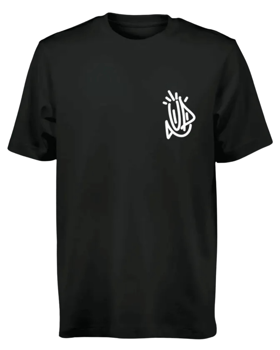 T-shirt noir streetwear UP by Onemizer logo poitrine coton biologique