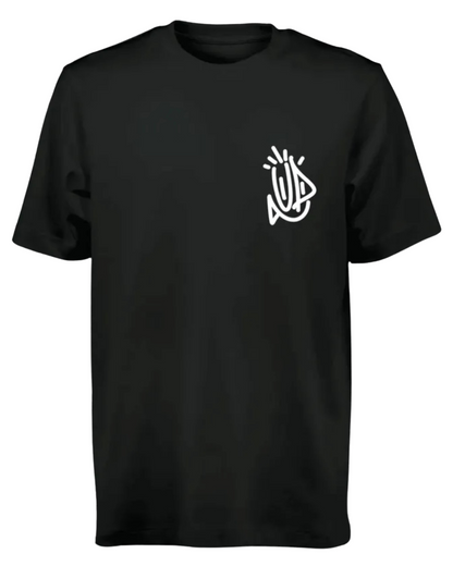T-shirt noir streetwear UP by Onemizer logo poitrine coton biologique