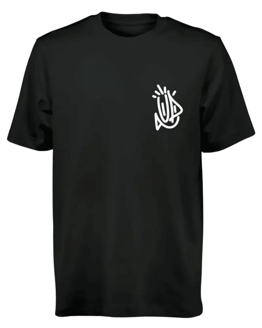 T-shirt noir streetwear UP by Onemizer logo poitrine coton biologique