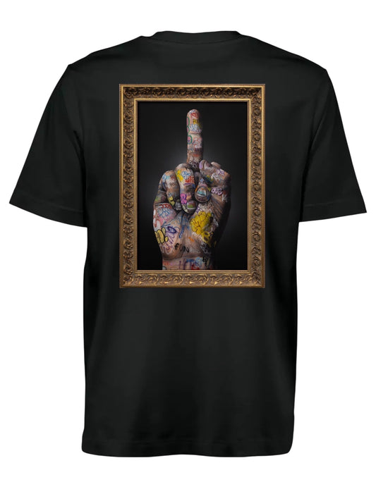 T-shirt street art Fuck (w)All Onemizer dos majeur graffiti cadre doré