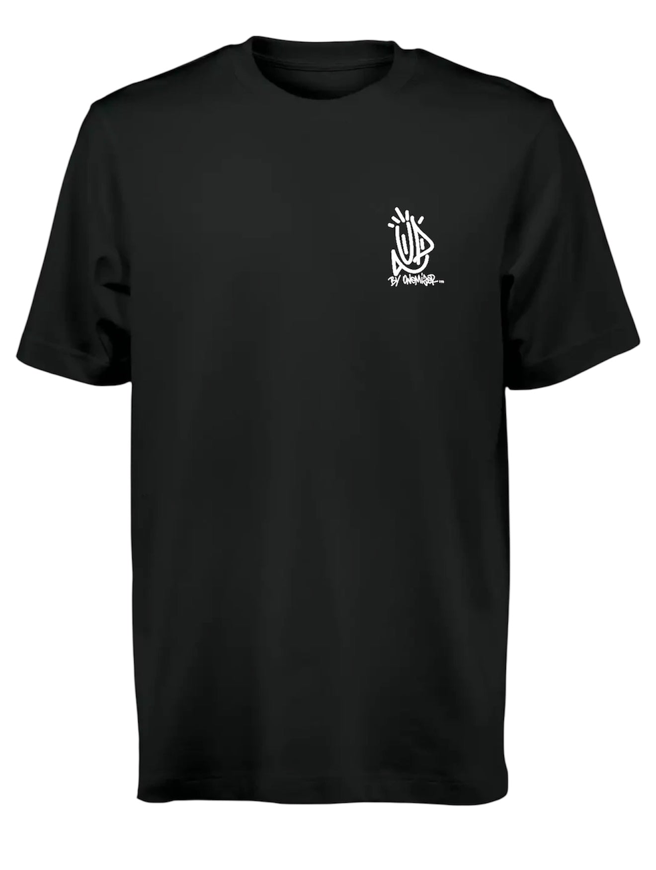 T-shirt noir street art UP by Onemizer logo poitrine coton biologique